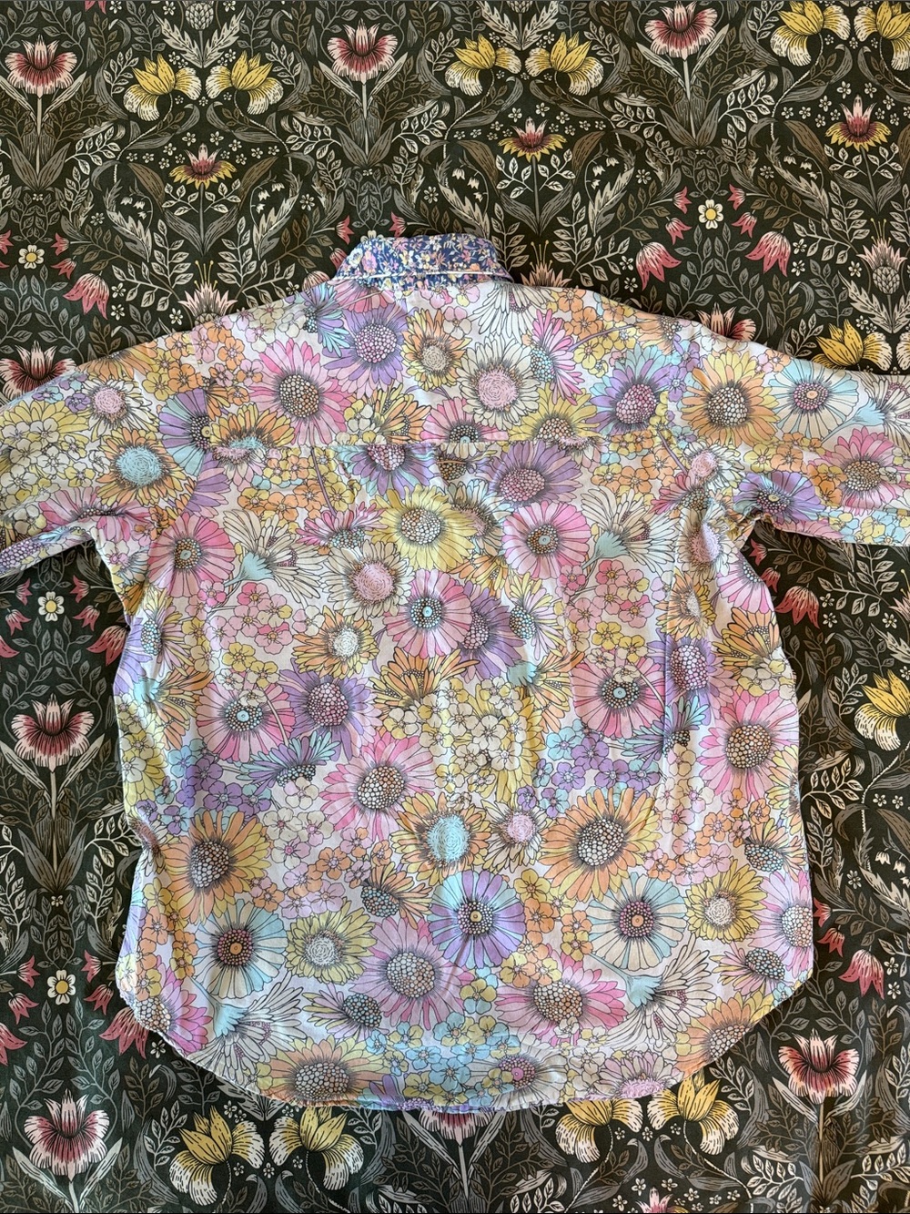 GAP Body Floral Two-Piece Pajama Set in soft cotton poplin - Picture 11 of 16